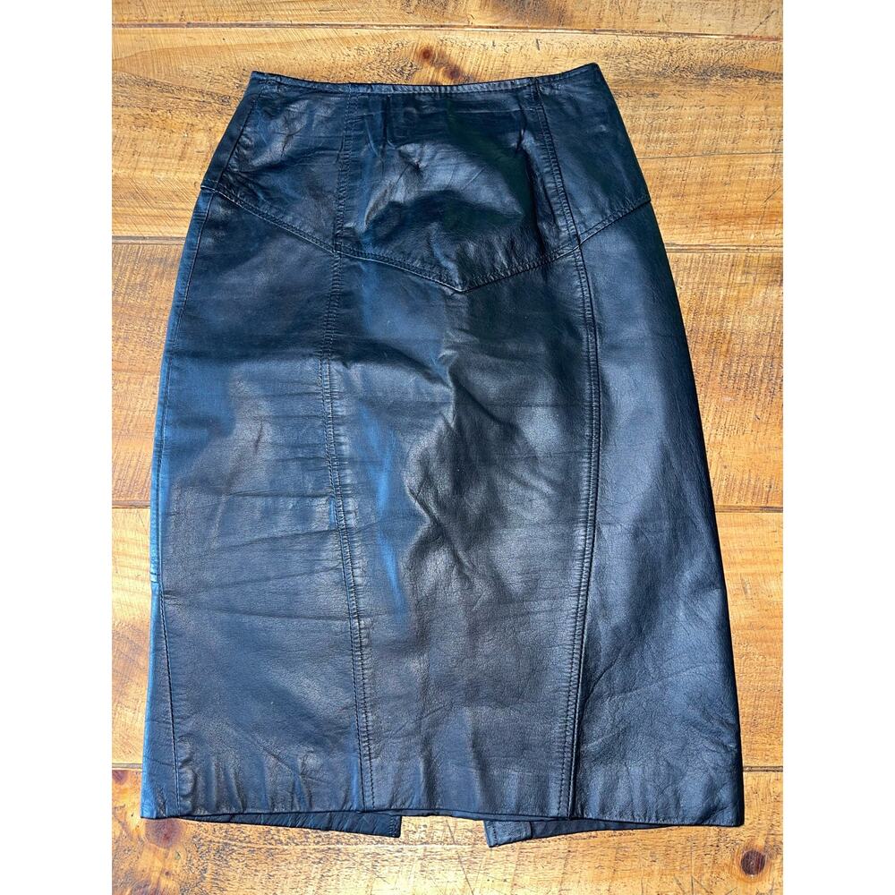 Wilsons Leather Black Pencil Skirt